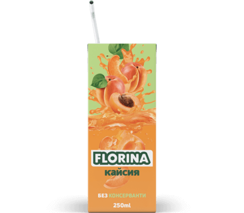 ФЛОРИНА КАЙСИЯ 0.250 х18БР.СЛАМКА - FLORINA APRICOT 0.250l x 18pcs - Дистрибуция и логистика ЕТ Г. Гайдов