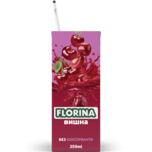 ФЛОРИНА ВИШНА 0.250 х18БР.СЛАМКА - FLORINA SOUR CHERRY0.250l x 18pcs - Дистрибуция и логистика ЕТ Г. Гайдов