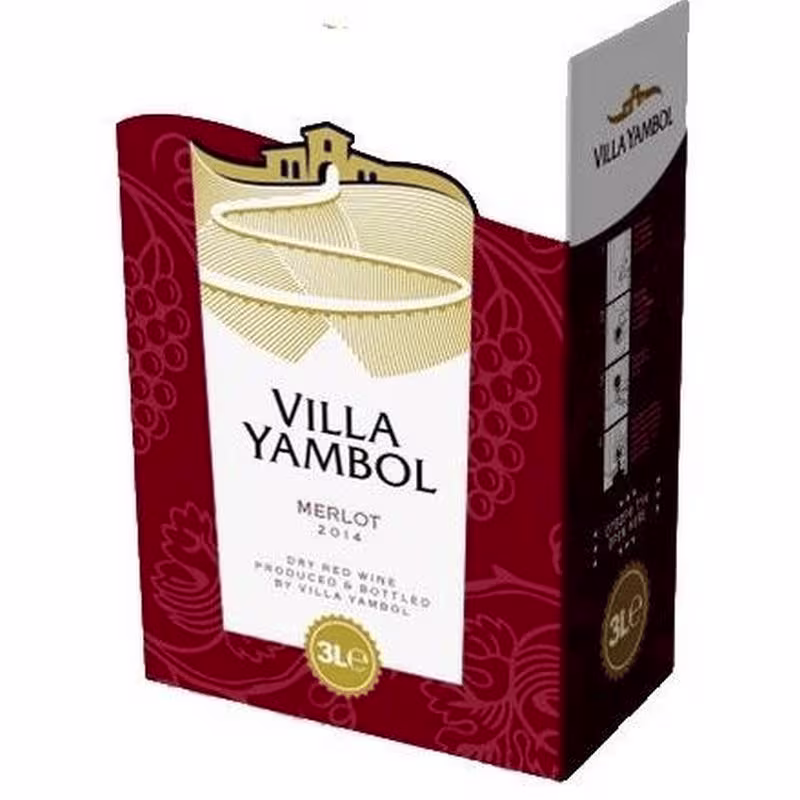 ВИНО ВИЛА ЯМБОЛ МЕРЛО 3л - WINO VILLA YAMBOL MERLOT 3l