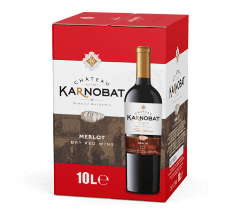 ШАТО КАРНОБАТ МЕРЛО 10л - CHATEAU KARNOBAT MERLOT 10l - Дистрибуция и логистика ЕТ Г. Гайдов