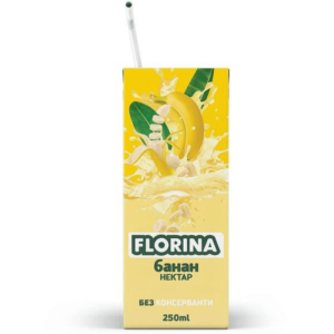 ФЛОРИНА БАНАН 0.250 х18БР.СЛАМКА – FLORINA BANAN 0.250l x 18pcs - Дистрибуция и логистика ЕТ Г. Гайдов - Дистрибуция и логистика ЕТ Г. Гайдов