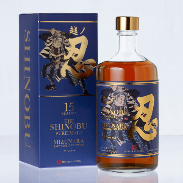 УИСКИ ШИНОБУ ПЮР МАЛЦ 15 Г. 0,7 Л - WHISKEY SHINOBU PURE MALT 15Y.O. 0.7l