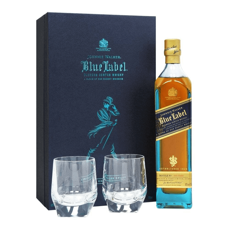 JOHNNIE WALKER BLUE+2 GLASSES 0.7l