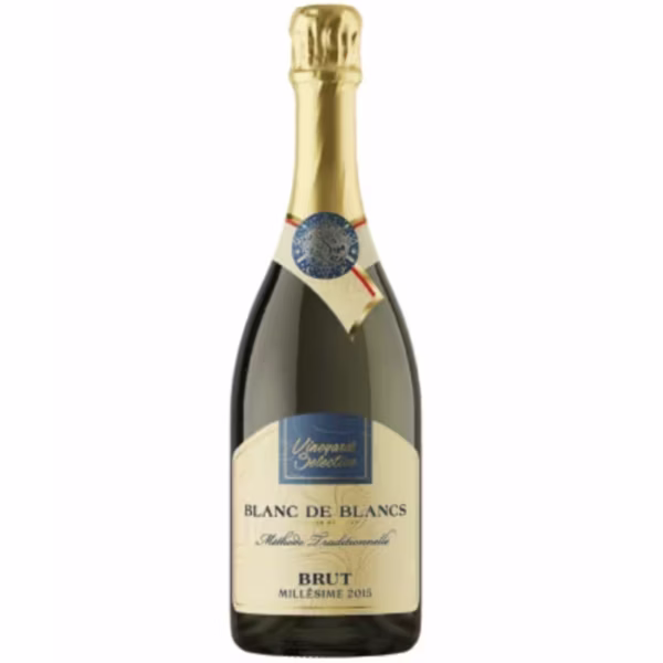 ВИНО VINEYARDS SELECTION ШАРДОНЕ БРУТ 0.75л - WINE VINEYARDS SELECTION CHARDONNE BRUT 0.75l
