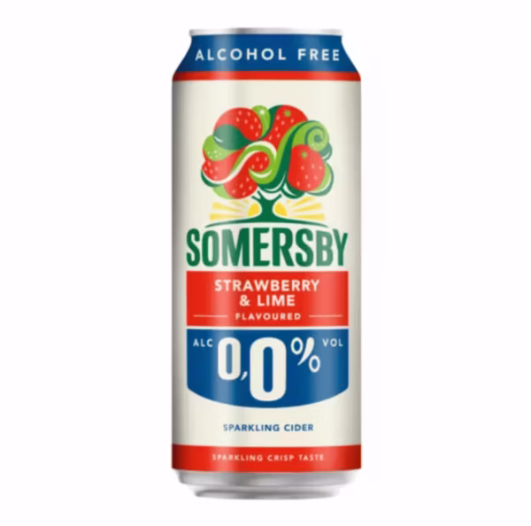 SOMERSBY STRAWBERRY AND LIME KEN 0.0% 0.330L
