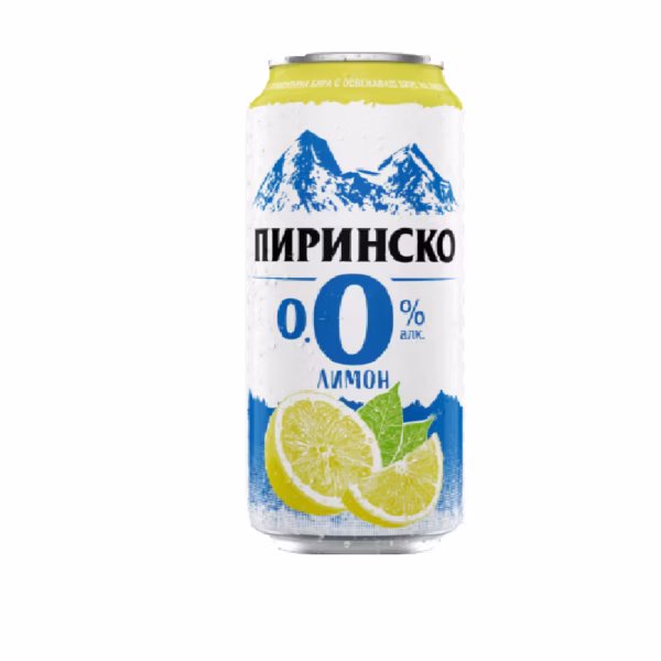 БИРА ПИРИНСКО ЛИМОН 0.0% КЕН 0.5л - BEER LEMON 0.0% CAN 0.5l